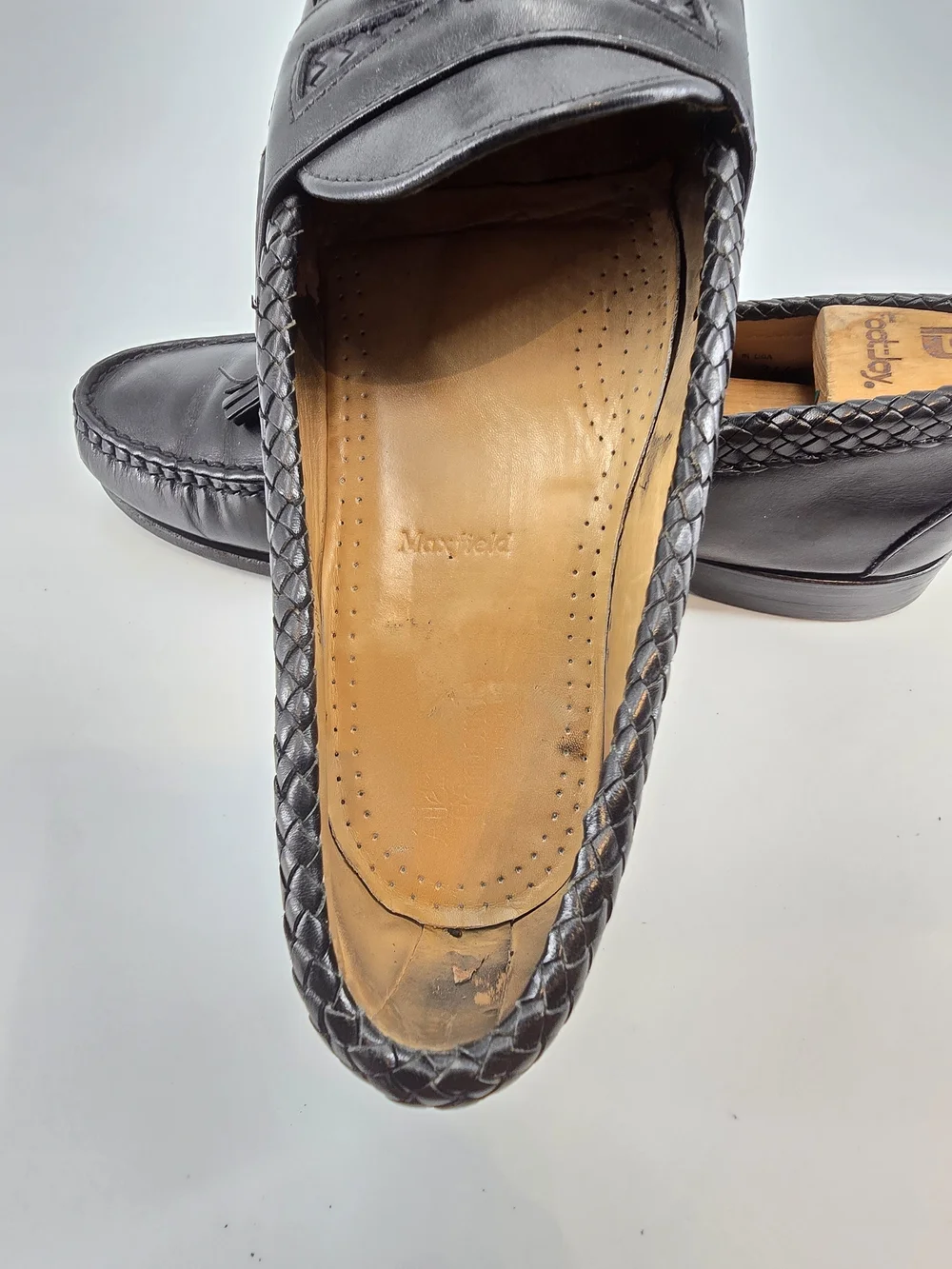 Allen Edmonds Black Leather Tassel Moccasin Loafers 12 D Maxfield